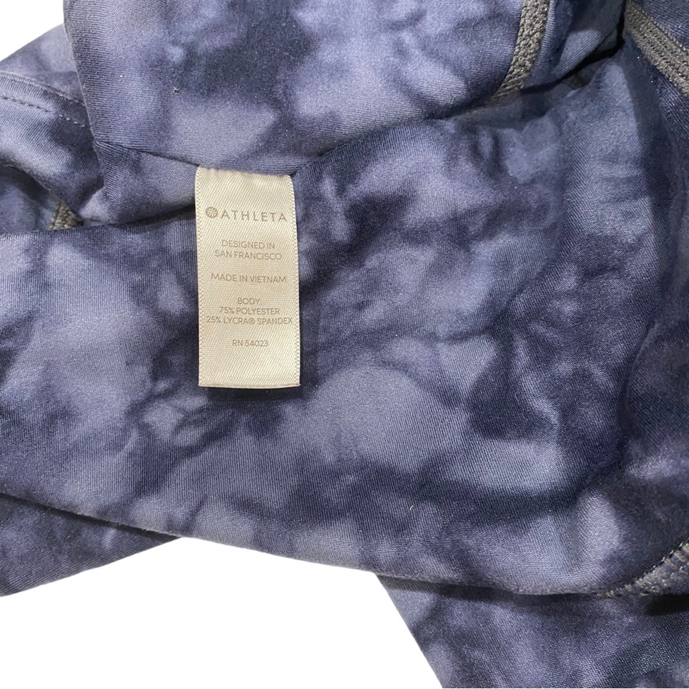 ATHLETA  POWERVITA SALUTATION HIGH-RISE 7/8 TIE DYE BLUE LEGGINGS SIZE SMALL - Picture 9 of 16